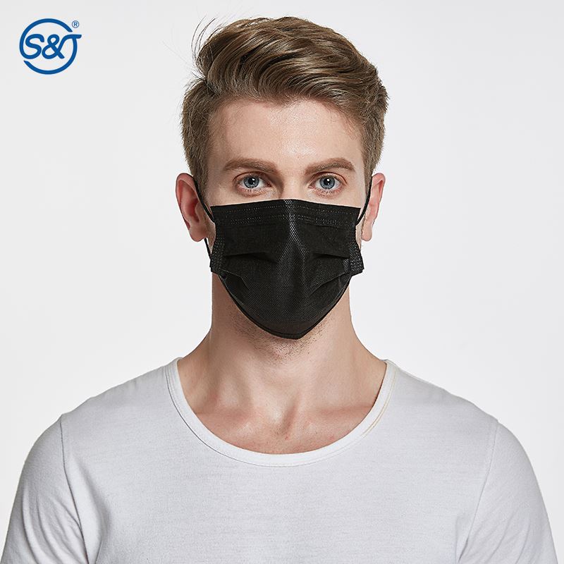 ماسک صورت مشکی یکبار مصرف